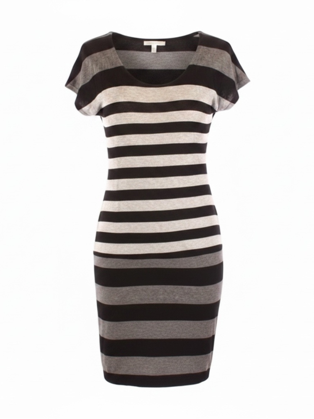 Soft Joie XS grey & black stripe‎ stretch short sleeve stretch t-shirt dress